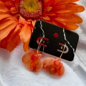 Marbled Pumpkin Earrings
