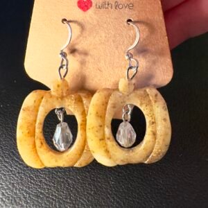 Tan and gold charm pumpkin