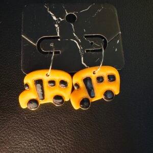 School bus earrings