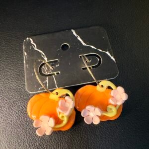 Pumpkins and flowers