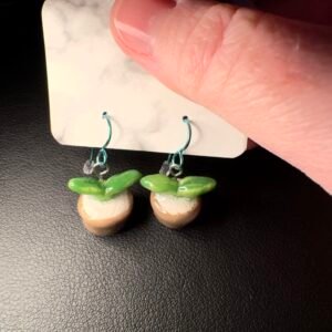 Potted plants earrings