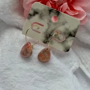 Pink marbled tear drops