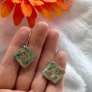 Blue marbled squares