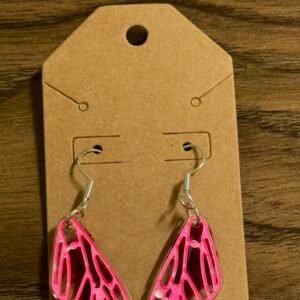 Pink butterfly wings