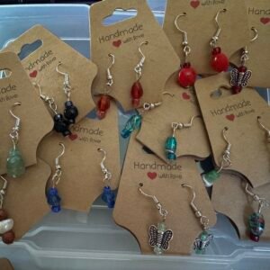 Beaded dangling earrings